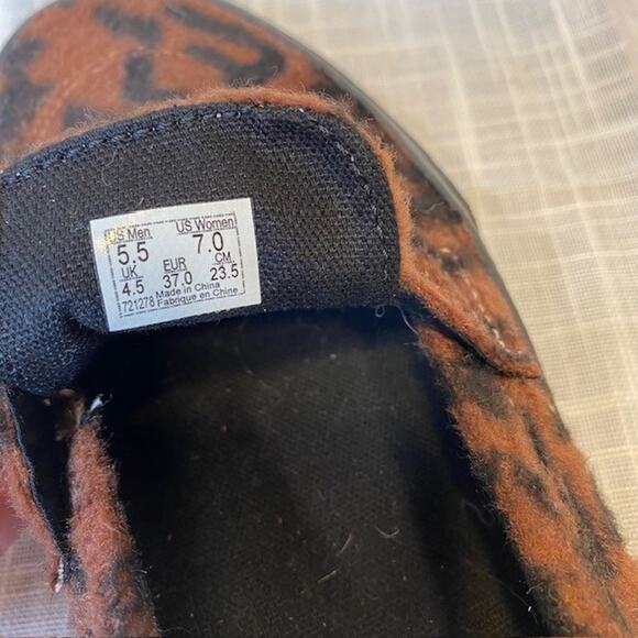 Vans Brown Leopard Print Athletic Shoes - Picture 6 of 6